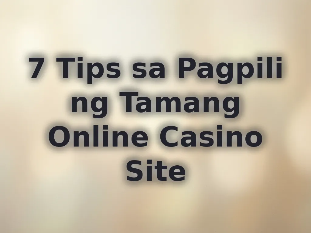 Choosing casino guide